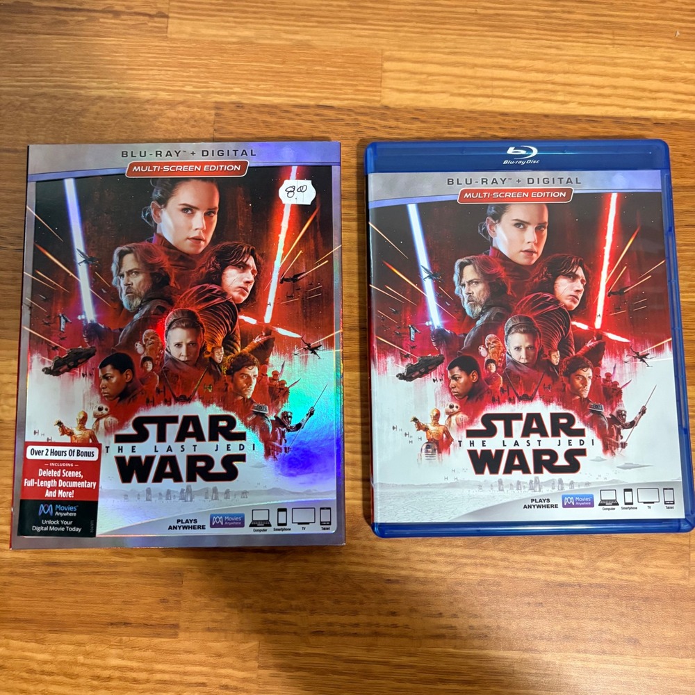 Star Wars The Last Jedi Disney Blu-ray Movie Multi-Screen Edition Slipcover